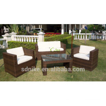 DE- (144) muebles de patio utilizados para la venta rattan sofá de hotel pequeño conjunto